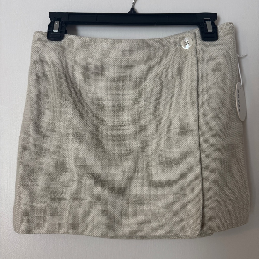 Staud Beige Textured Mini Skirt – NWT